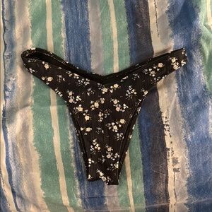 Hollister Floral Black and baby blue Bottoms